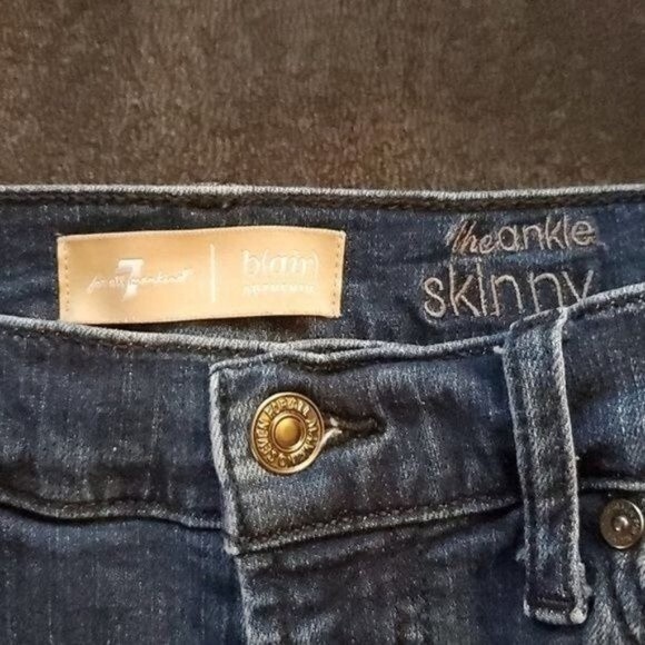 7 For All Mankind 7FAM b(air) Authentic The Ankle Skinny Size 27 - Picture 12 of 15